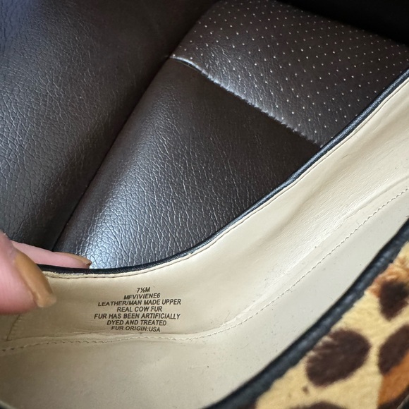 Marc Fisher cheetah leopard print block heel pumps Sz 7-1/2 - Picture 5 of 5